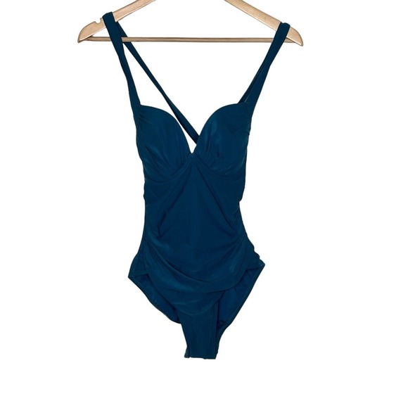 Contours By Coco Reef Shapemaker One Piece Swimsuit Lapis Blue Womens 8 32C - Picture 1 of 15